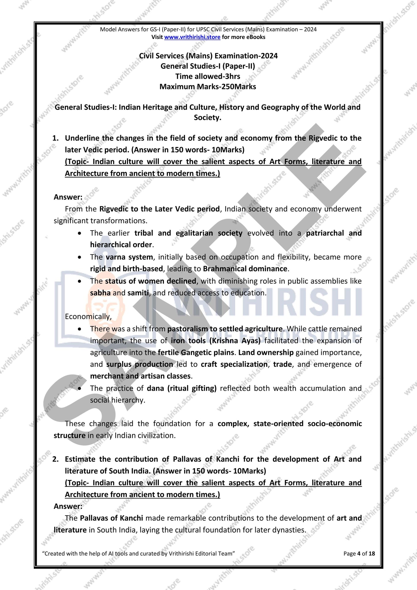 UPSC model answers Civils (Mains) 2024 - all papers (Essay, GS-I, GS-II, GS-III & GS-IV (Ethics)