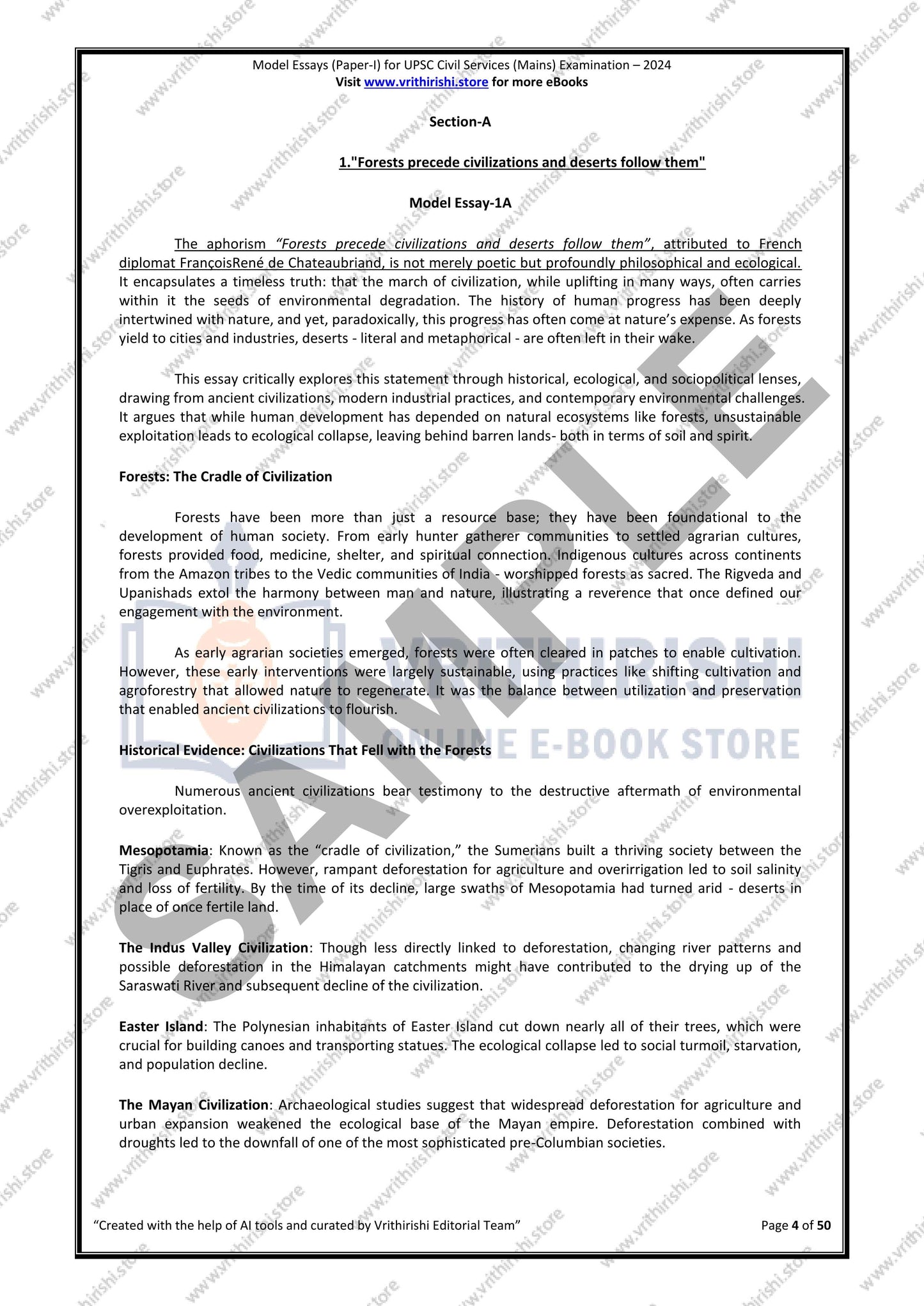 UPSC model answers Civils (Mains) 2024 - all papers (Essay, GS-I, GS-II, GS-III & GS-IV (Ethics)